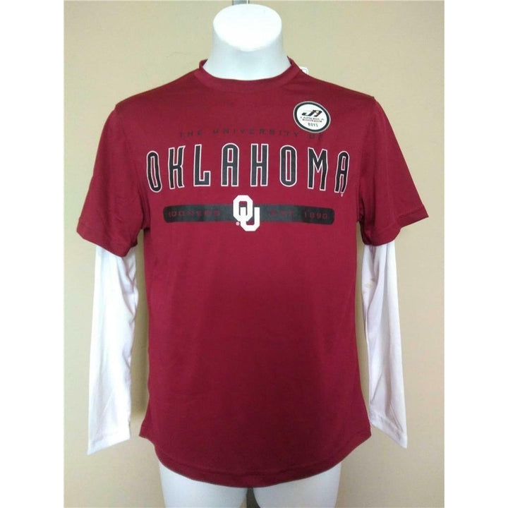 Minor Flaws Oklahoma Sooners Youth Boys Size S Red J. America Athletic Shirt Image 1