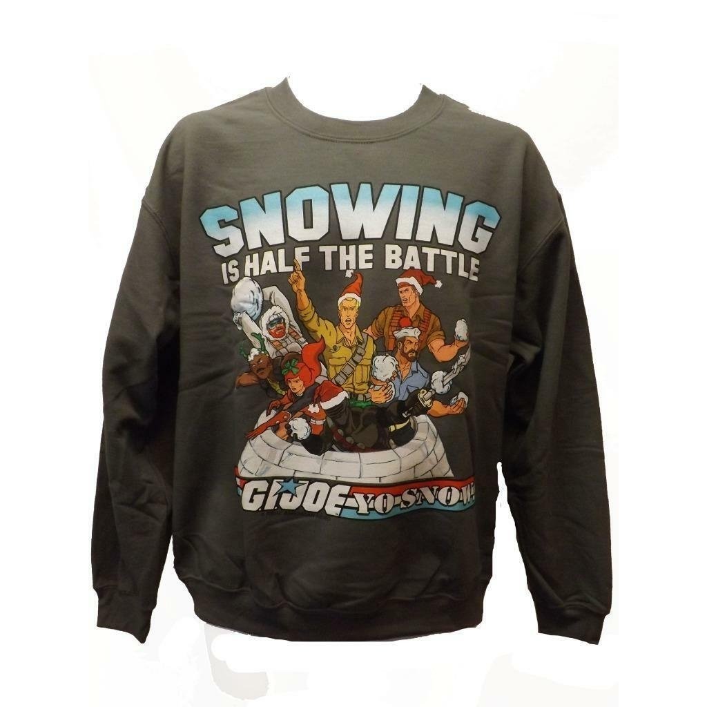 Gi Joe "Snowing is Half the Battle Yo Snow" Mens Size M Medium Sweatshirt Image 1