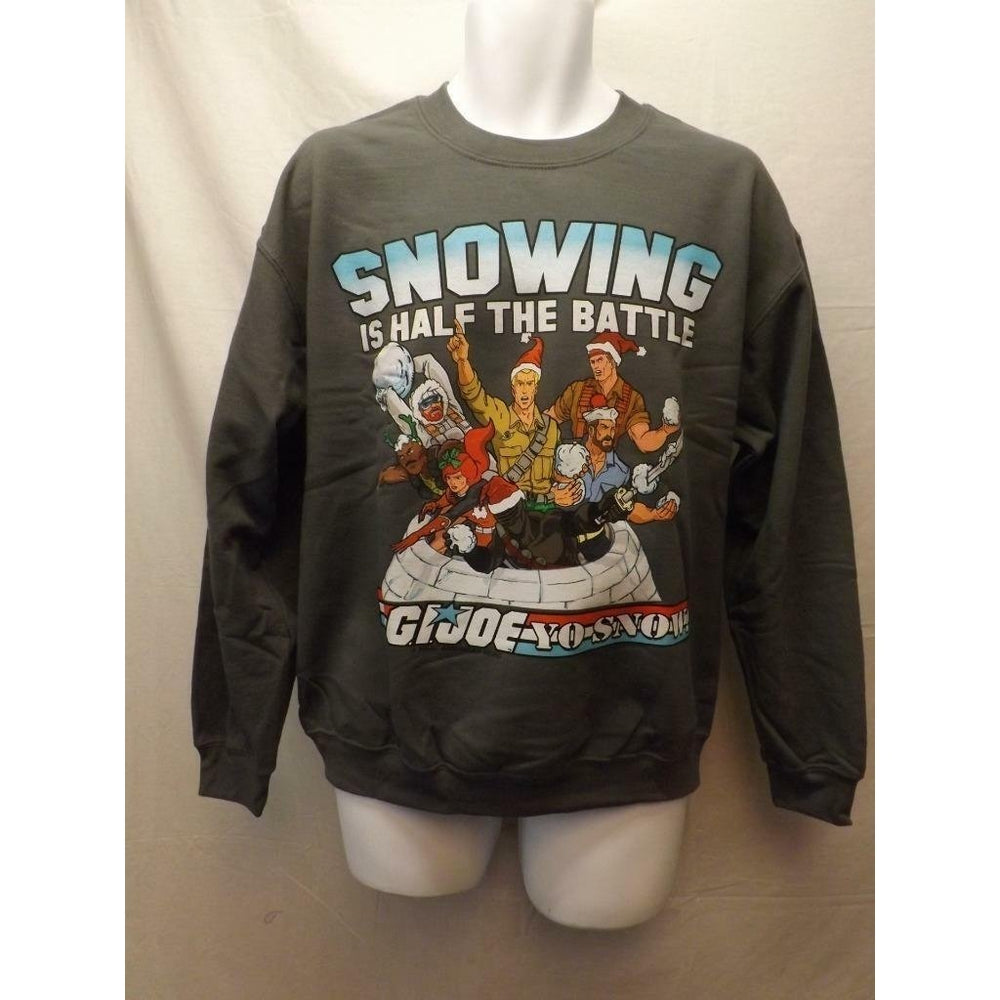 Gi Joe "Snowing is Half the Battle Yo Snow" Mens Size M Medium Sweatshirt Image 2