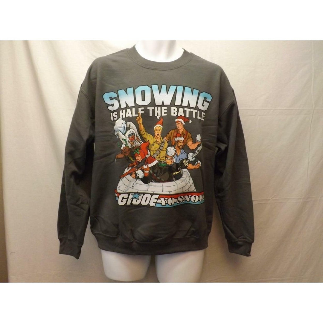 Gi Joe "Snowing is Half the Battle Yo Snow" Mens Size M Medium Sweatshirt Image 3