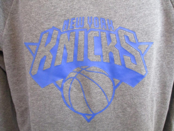 York Knicks Mens Adidas Size Small (S) Grey/Blue Vneck Sweatshirt Image 3