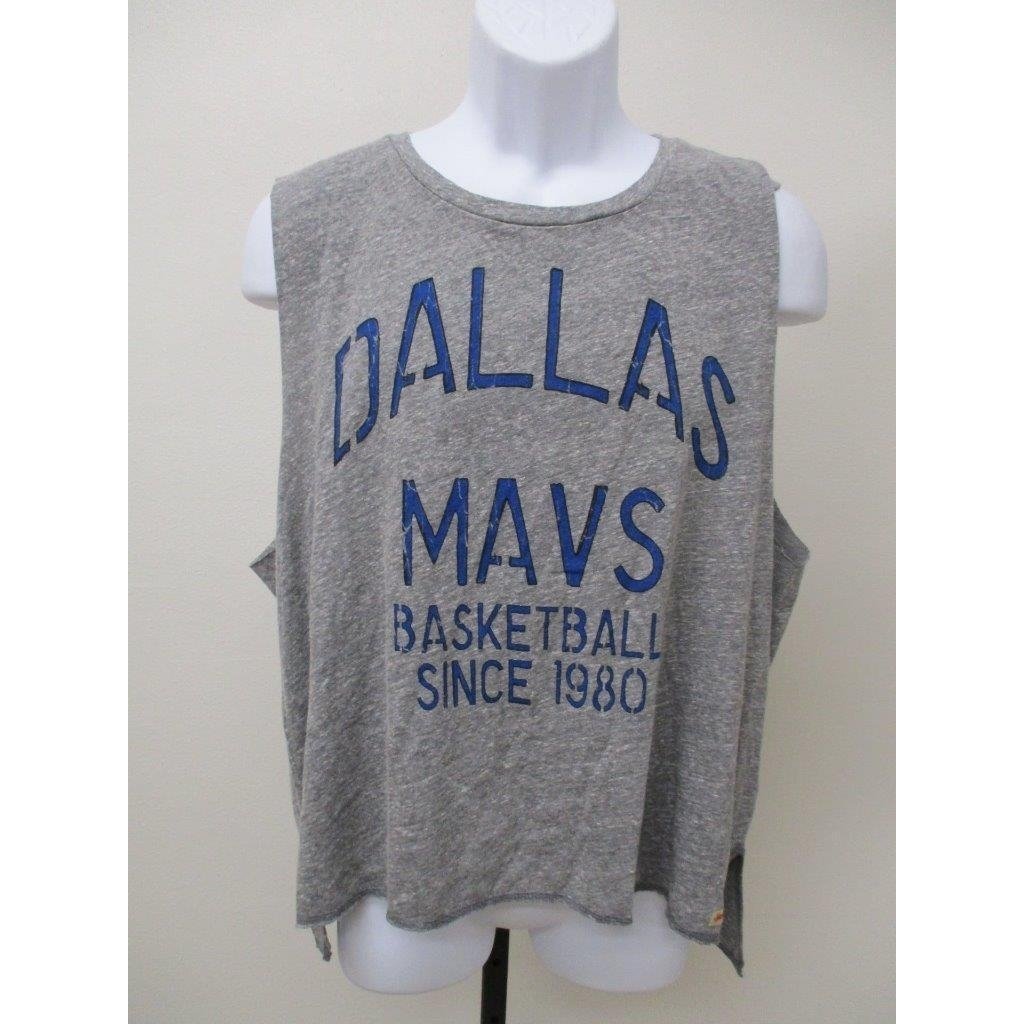 Dallas Mavericks Womens Size M Medium Gray Muscle Shirt MSRP 36 Image 1