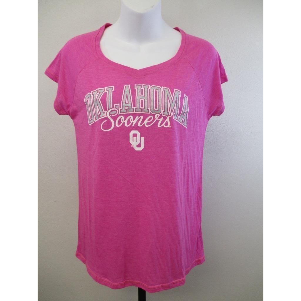 Oklahoma Sooners Adult Womens Size M Medium Pink Shirt Image 1