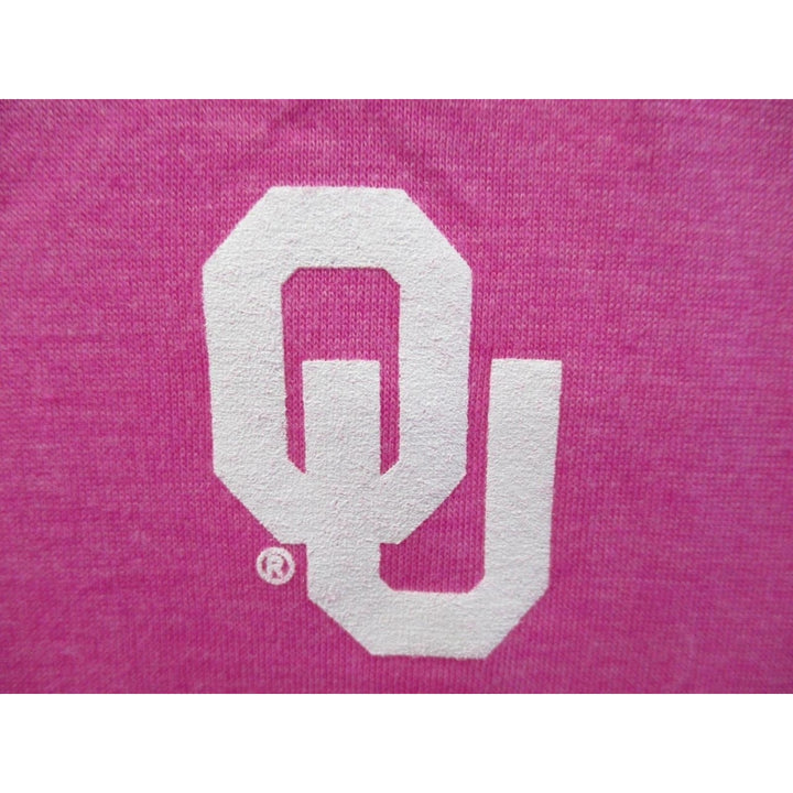 Oklahoma Sooners Adult Womens Size M Medium Pink Shirt Image 4