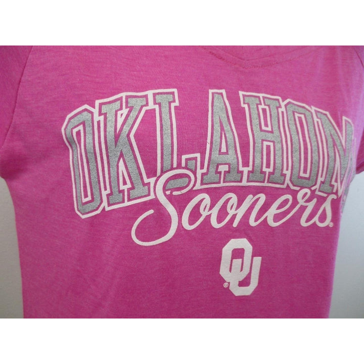 Oklahoma Sooners Adult Womens Size M Medium Pink Shirt Image 4