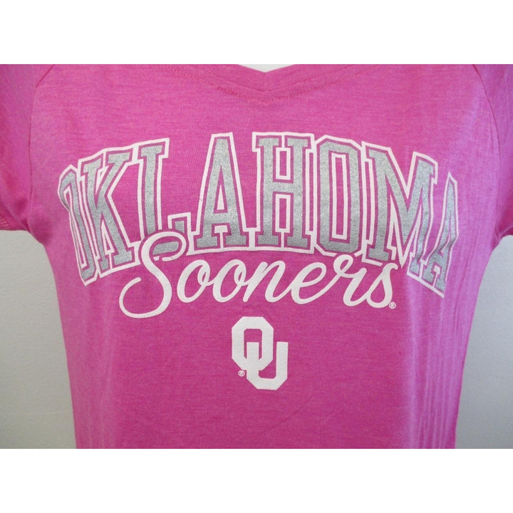 Oklahoma Sooners Adult Womens Size M Medium Pink Shirt Image 6