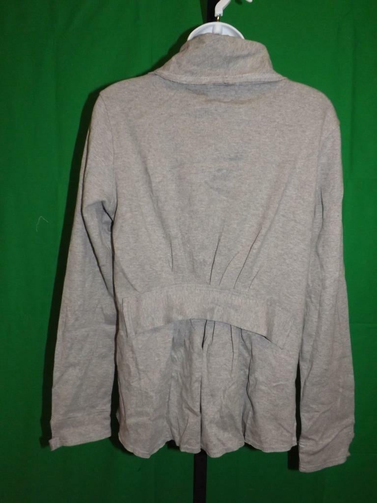 Wisconsin Badgers Womens Size L Large Gray Zip Up Jacket Meesh and Mia 85 Image 3