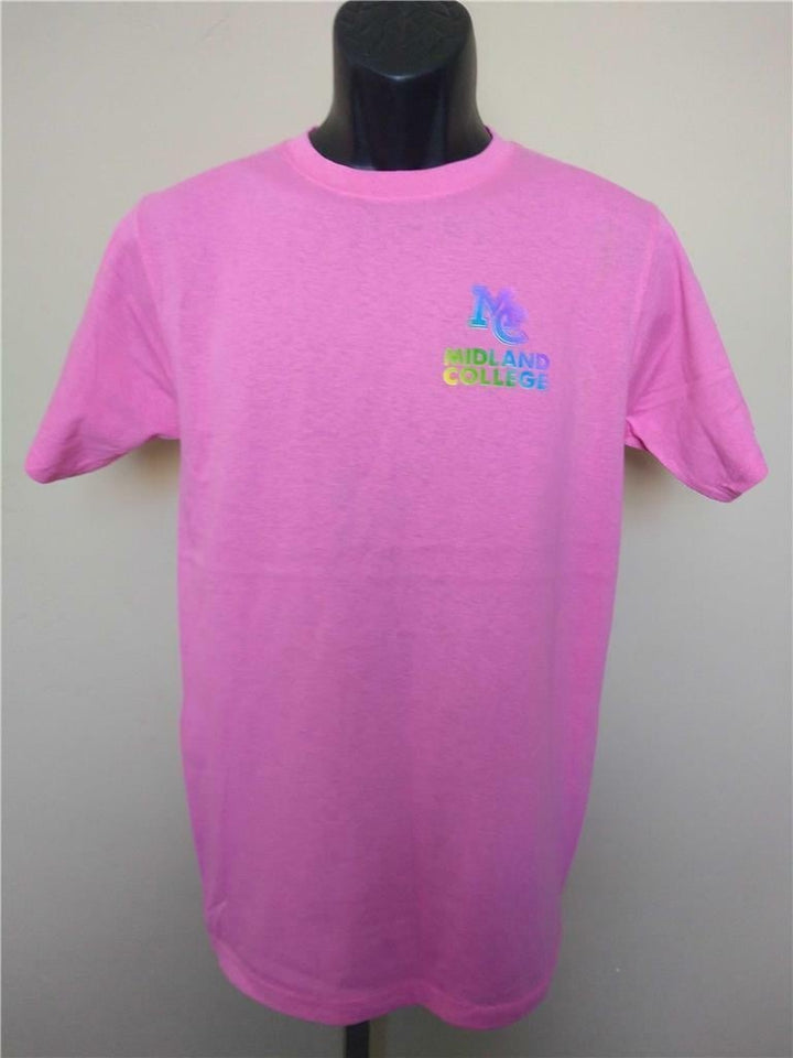 Minor Flaw Midland College Chaps Mens Size S Small Pink J. America Shirt Image 1