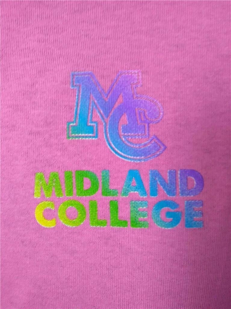 Minor Flaw Midland College Chaps Mens Size S Small Pink J. America Shirt Image 2