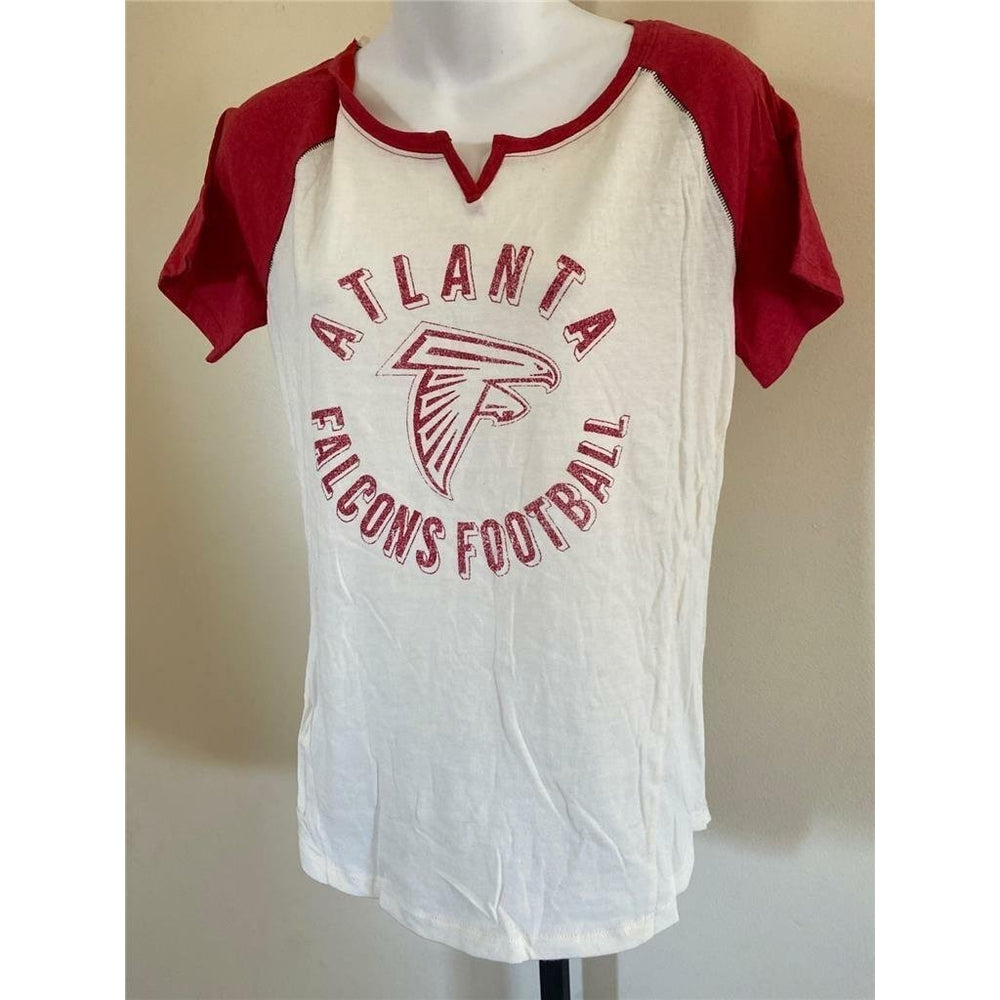 Atlanta Falcons Womens Size M Medium White Shirt Image 2