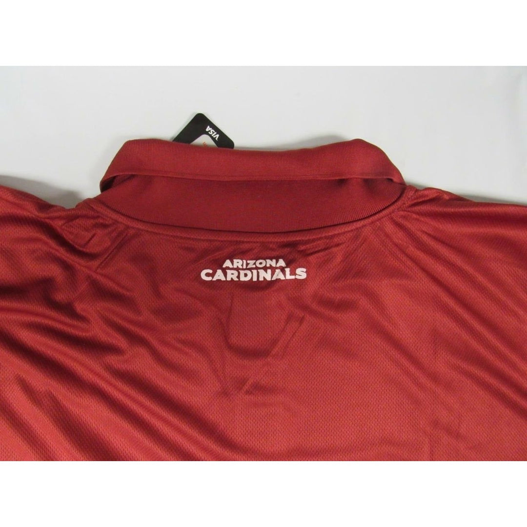 Arizona Cardinals Mens Size 6XL Red Majestic Polyester Polo Shirt 55 Image 1