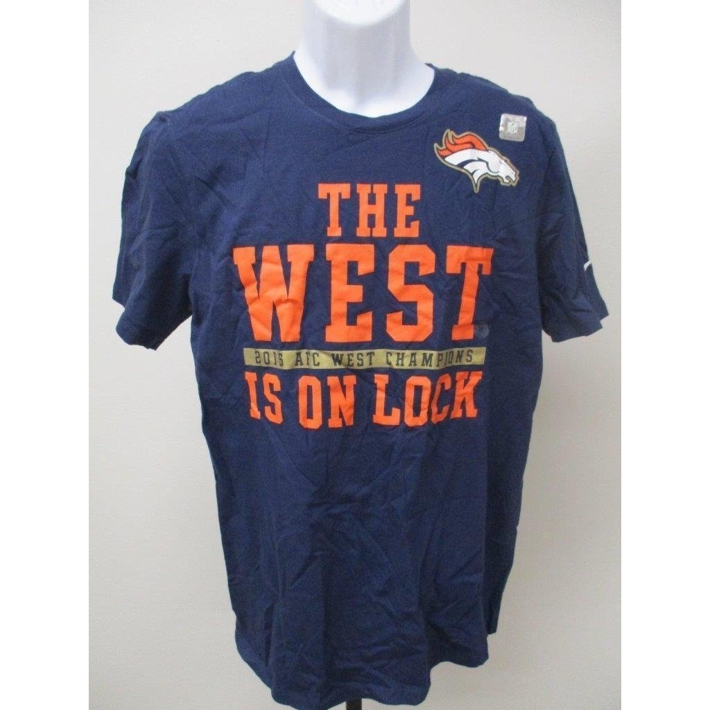 Denver Broncos Mens Size M Medium Blue Nike Shirt Image 1