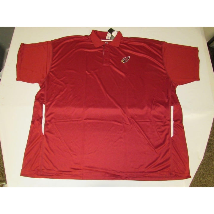 Arizona Cardinals Mens Size 6XL Red Majestic Polyester Polo Shirt 55 Image 3