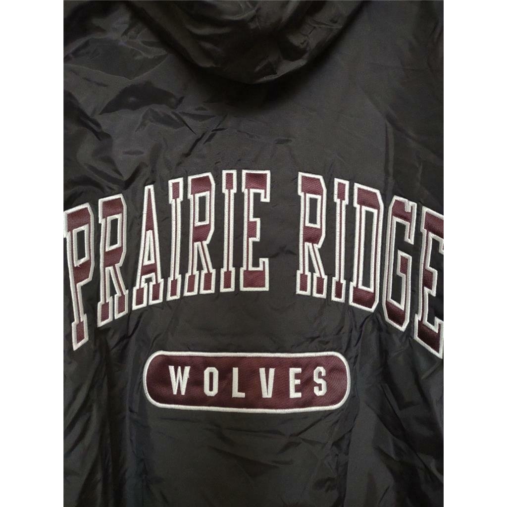 Prairie Ridge Highschool Wolves Mens Size S Small Gray Full Zip Jacket Image 2