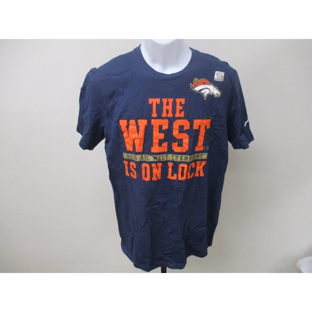 Denver Broncos Mens Size M Medium Blue Nike Shirt Image 2