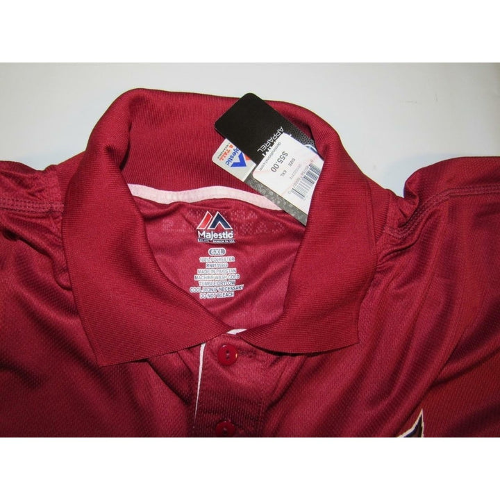 Arizona Cardinals Mens Size 6XL Red Majestic Polyester Polo Shirt 55 Image 4