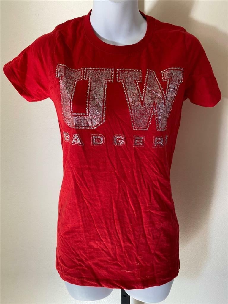 Wisconsin Badgers Womens Size L Large Red Shirt Image 1