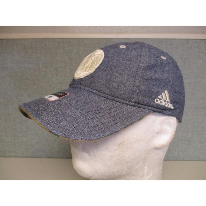 Dallas Mavericks Womens Adidas Size OSFA Denim Camo Adjustable Cap Hat 20 Image 3