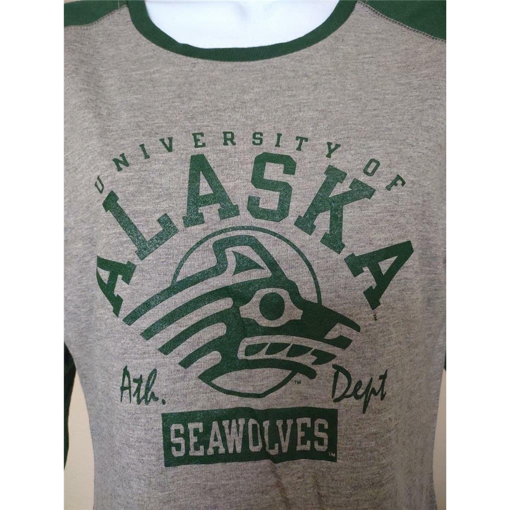 Alaska Anchorage Seawolves Womens Size M Medium Gray Russell Shirt Image 2