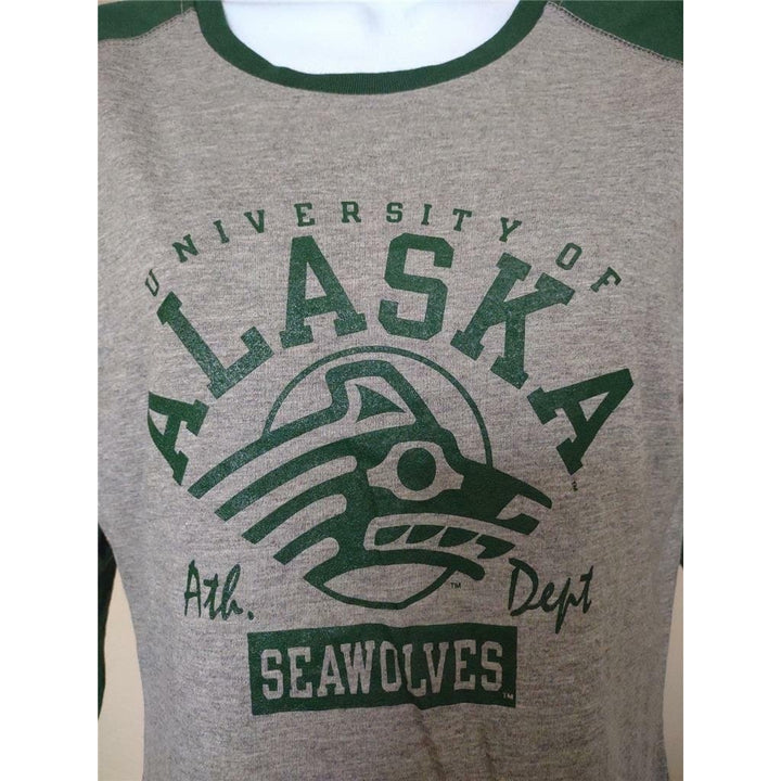 Alaska Anchorage Seawolves Womens Size M Medium Gray Russell Shirt Image 2