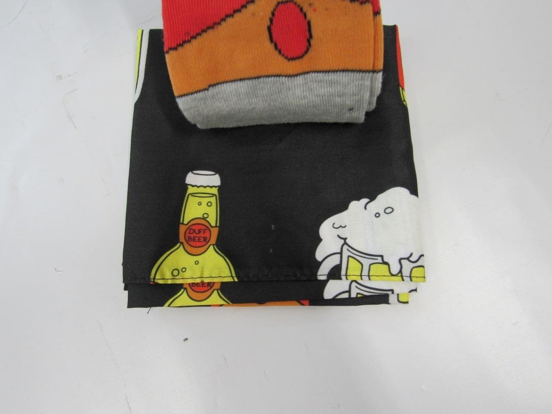 The Simpson Duff Beer Mens Sizes 6-12 OSFA Gray Crew Socks and Bandana Image 3