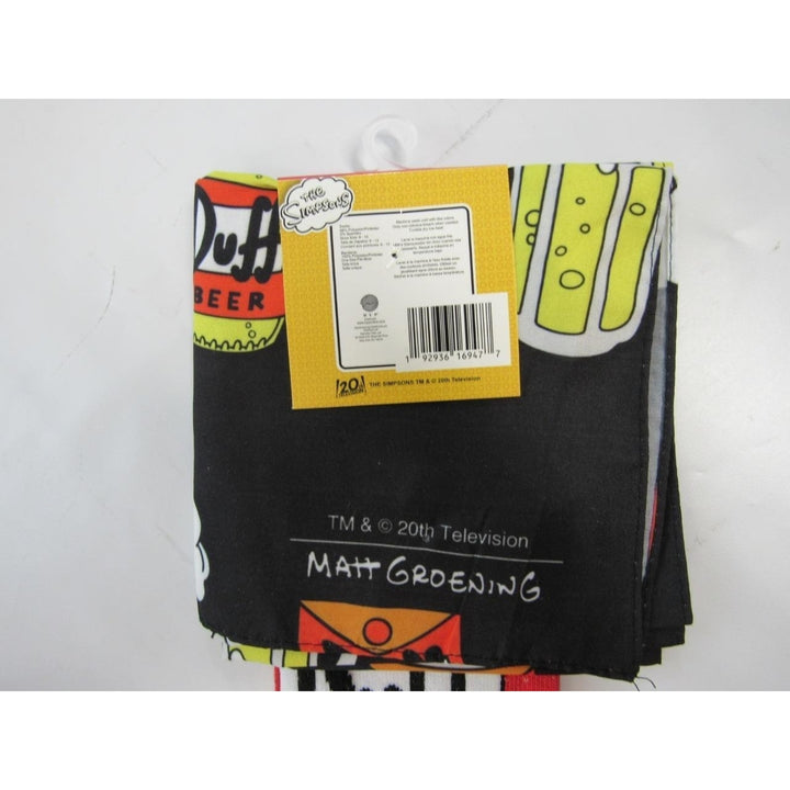 The Simpson Duff Beer Mens Sizes 6-12 OSFA Gray Crew Socks and Bandana Image 6