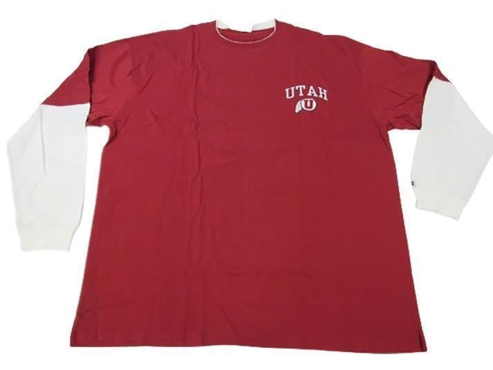 Utah Utes Mens Size 3XL-Tall Red Long Sleeve Shirt Image 1