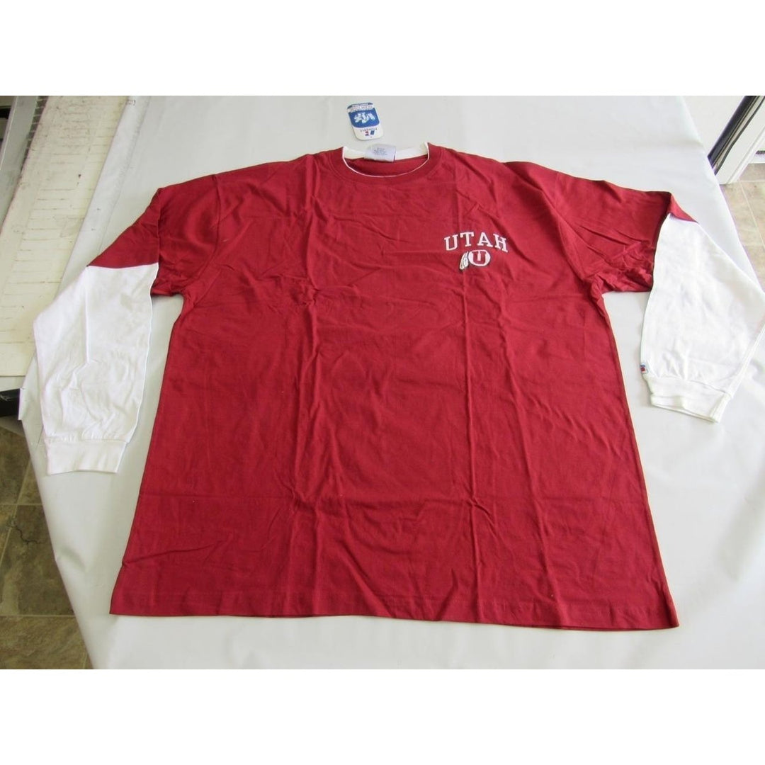 Utah Utes Mens Size 3XL-Tall Red Long Sleeve Shirt Image 4