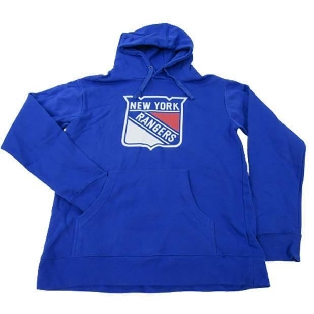 York Rangers Mens Size M Medium Blue Hoodie Image 1