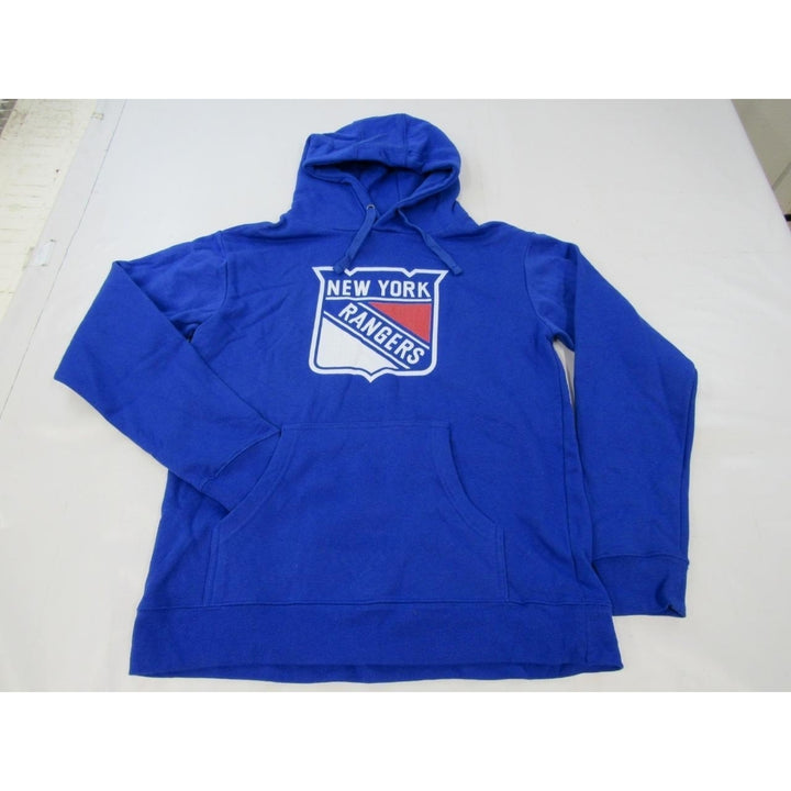 York Rangers Mens Size M Medium Blue Hoodie Image 2