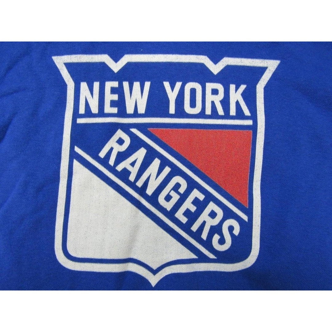 York Rangers Mens Size M Medium Blue Hoodie Image 3