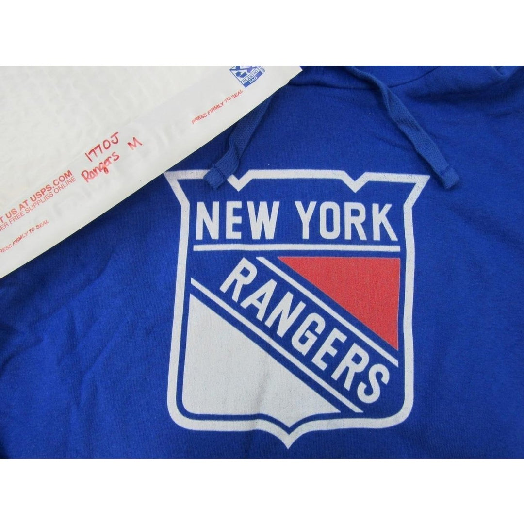 York Rangers Mens Size M Medium Blue Hoodie Image 4