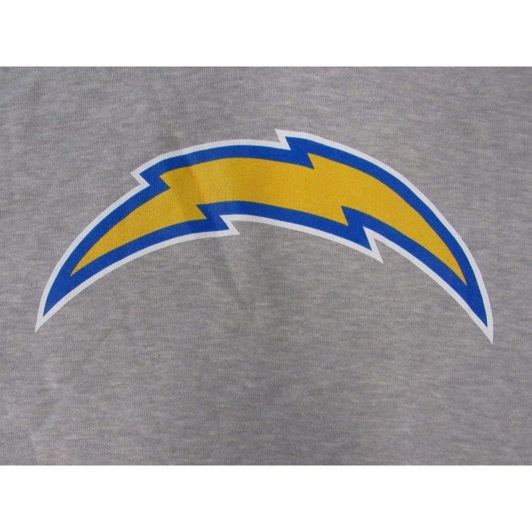 Los Angeles Chargers Mens Size XL XLarge Heathered Light Gray Hoodie Image 3