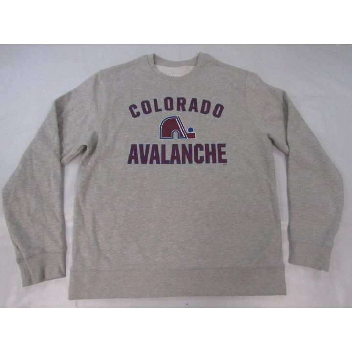 Colorado Avalanche Mens Size L Large Gray Sweatshirt Image 1