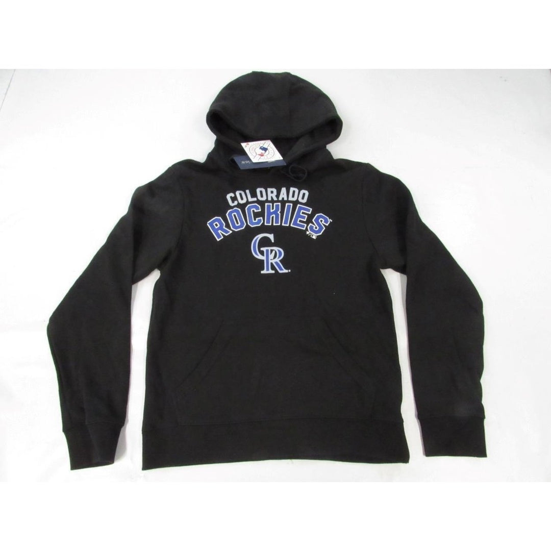 Colorado Rockies CR Mens Size S Small Black Hoodie Image 1