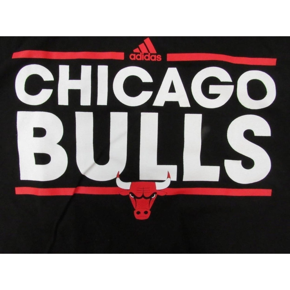 Chicago Bulls Mens Size L Large Adidas Black Long Sleeve Shirt 24 Image 2