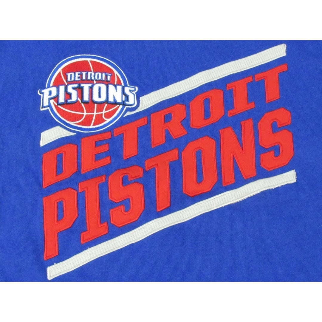 Detroit Pistons Mens Size L Large Blue Adidas Hoodie 55 Image 3