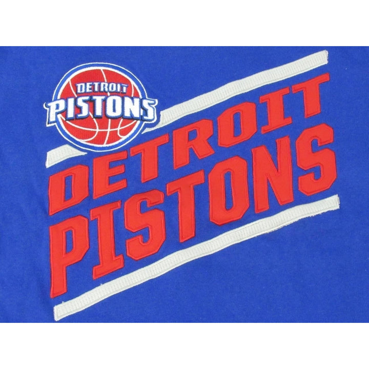 Detroit Pistons Mens Size L Large Blue Adidas Hoodie 55 Image 3