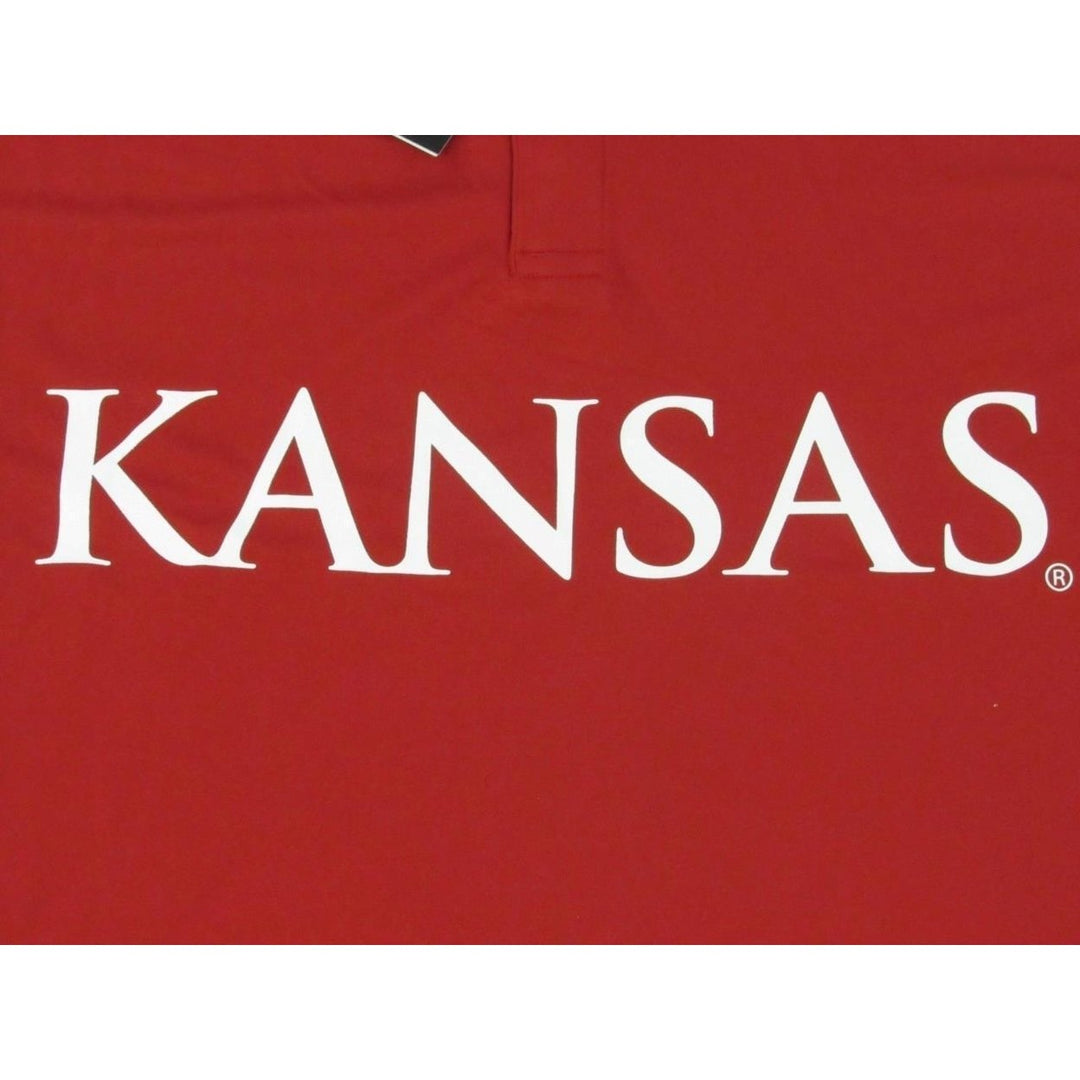 Kansas Jayhawks Mens Size 3XL 3XLarge Adidas Red Shooter Shirt 65 Image 3