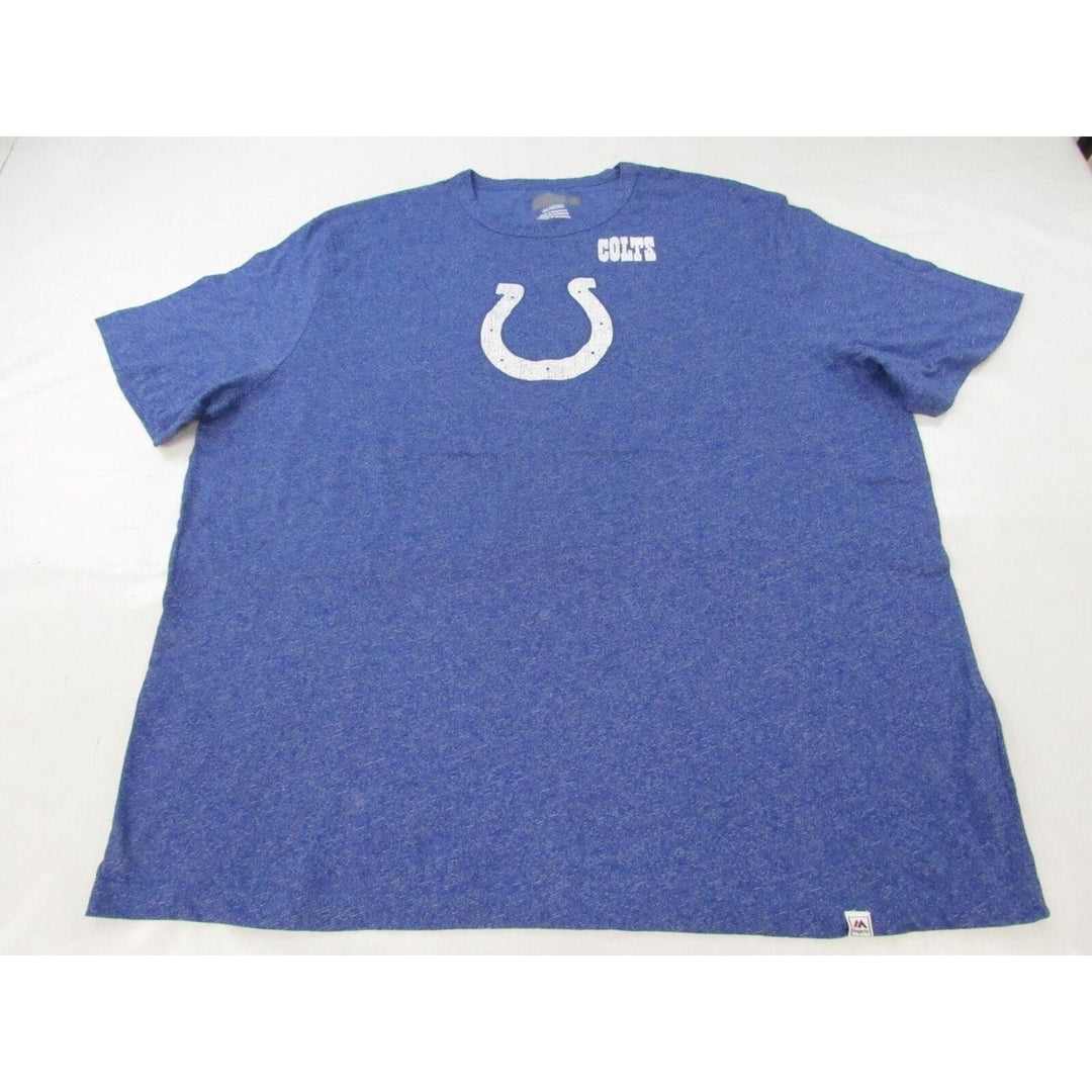 Indianapolis Colts Mens Size 3XL Heather Blue Majestic Shirt Image 1