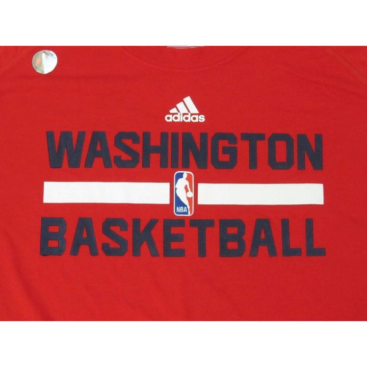 Washington Wizards DC Mens Size 2XL-Tall 2XLT Red Climalite Adidas Shirt Image 4