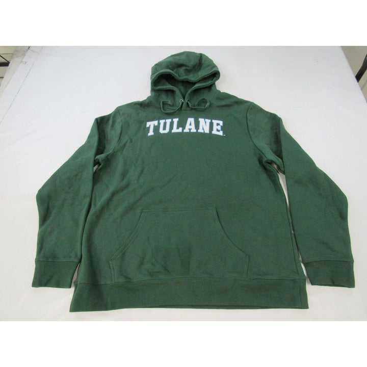 Tulane Green Wave Mens Size XL XLarge Green Hoodie Image 1