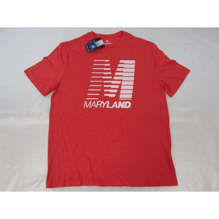 University of Maryland Terrapins Mens Size L Large Red Shirt Image 1