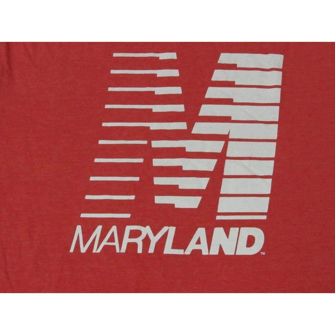 University of Maryland Terrapins Mens Size L Large Red Shirt Image 3