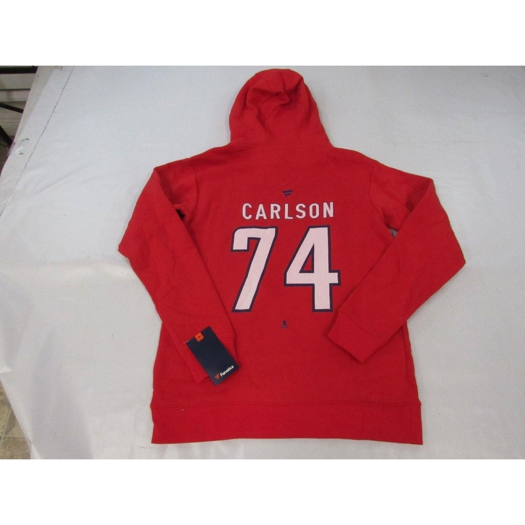 Washington Capitals 74 John Carson Mens Size S Small Red Hoodie Image 3