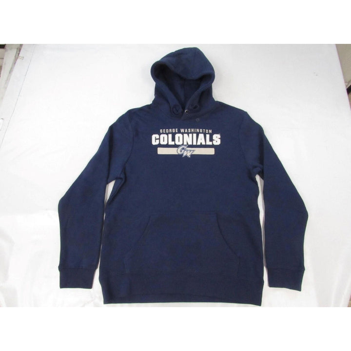 George Washington University Colonials Mens Size L Large Navy Blue Hoodie Image 1