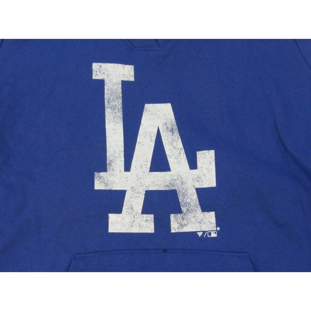 Los Angeles Dodgers Womens Size S Small Blue V-Neck Hoodie Image 3