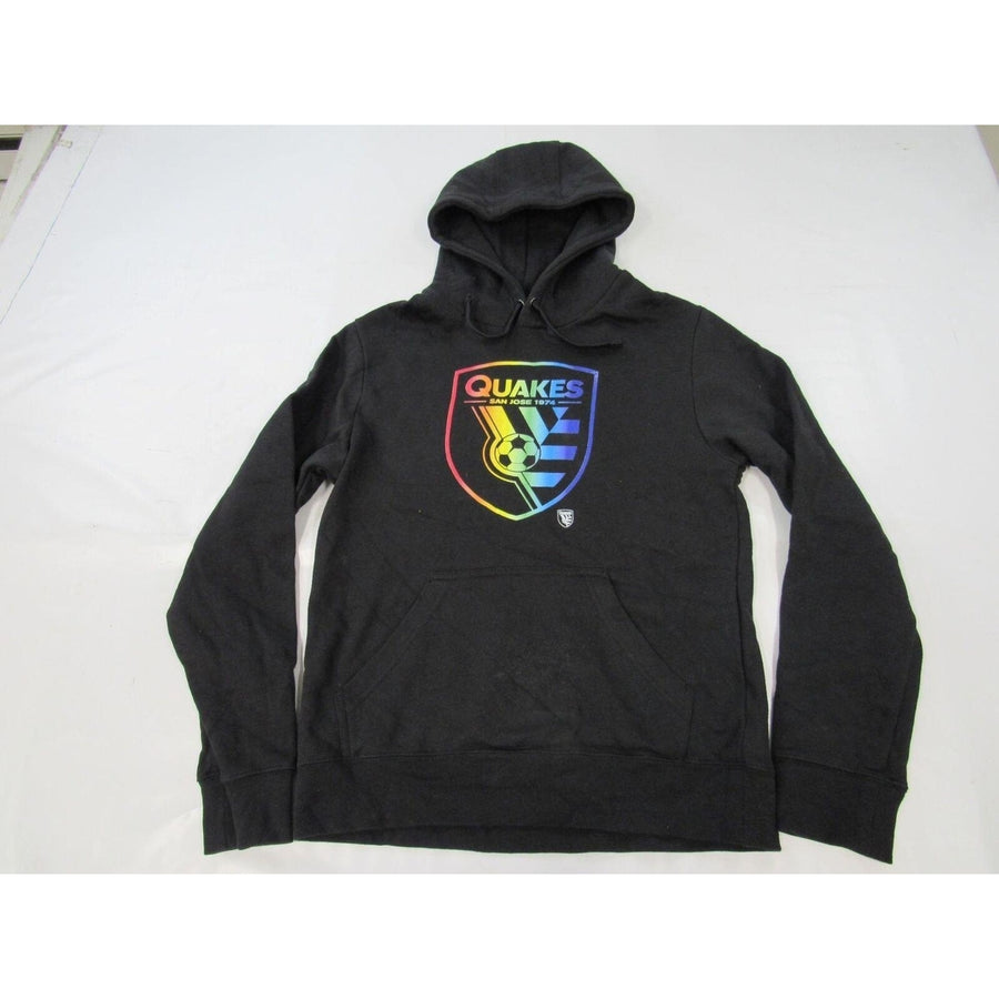 San Jose Earthquakes 1974 Pride Mens Size S Small Black Hoodie Image 1