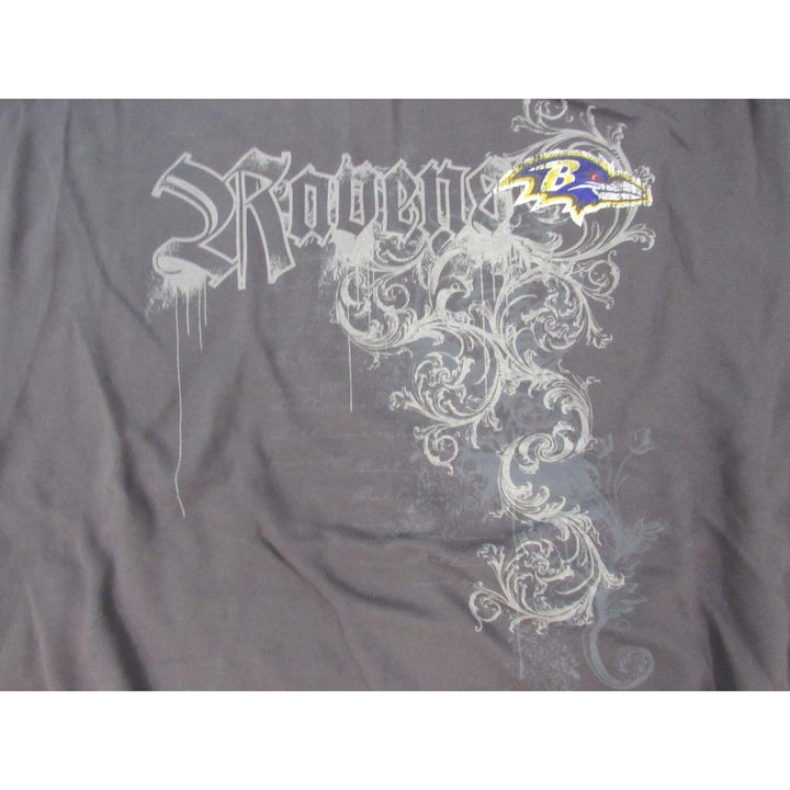 Baltimore Ravens Mens Size 3XL 3XLarge Gray Charcoal Sweatshirt Image 3