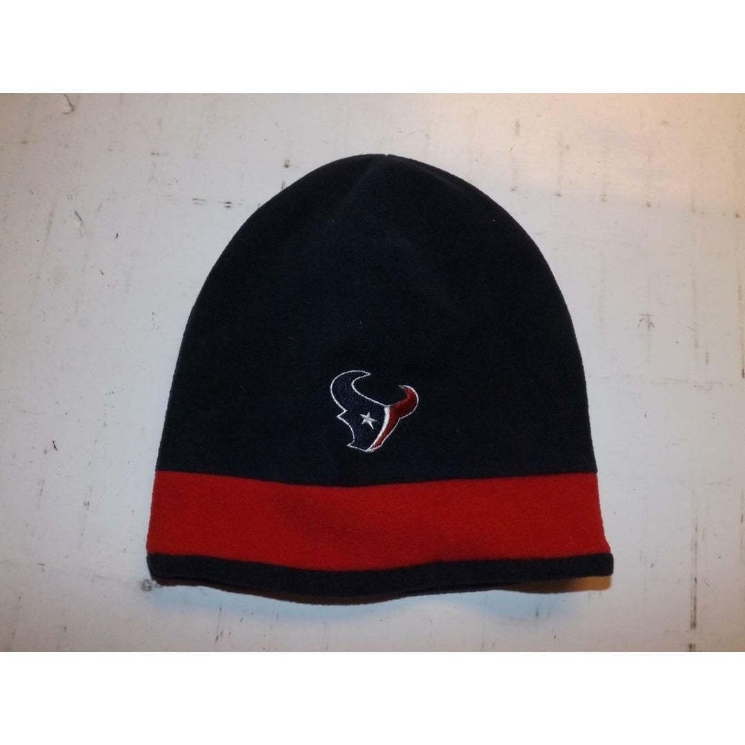 Houston Texans Youth Blue and Red Fleece Beanie Image 1